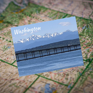 Cartão Postal Montanhas da Olimpiadas de Washington e Viagem do