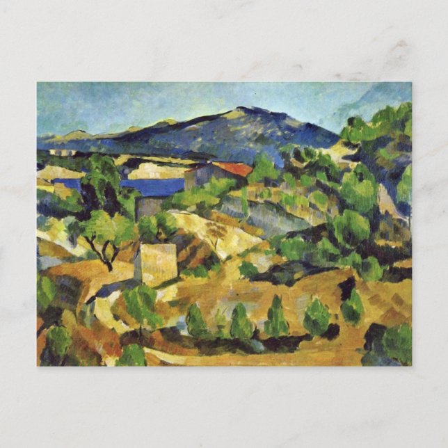 Cartão Postal Montanhas Da Provença Francesa De Paul Cézanne (Frente)