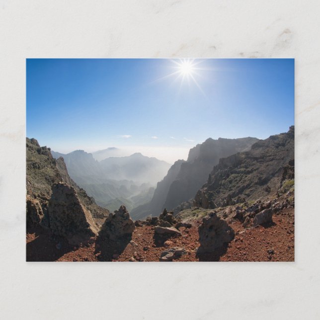 Cartão Postal Montanhas de La Palma (Frente)