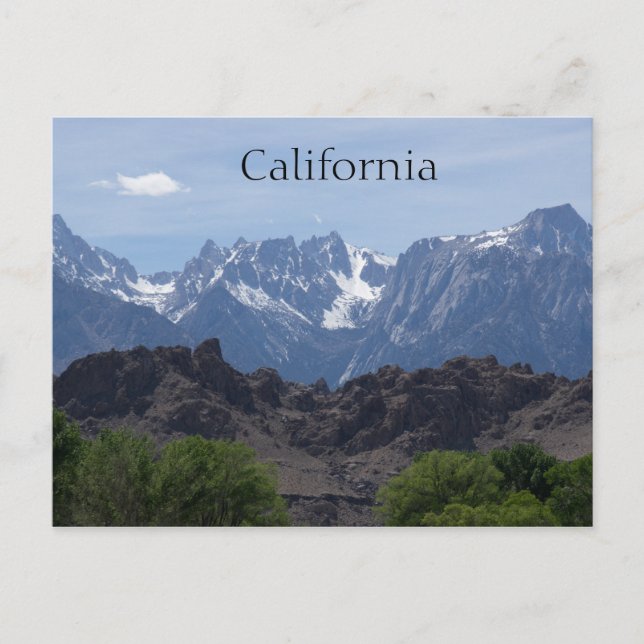 Cartão Postal Montanhas de Lone Pine, Califórnia (Frente)