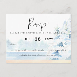 Cartão Postal Montanhas de neve do orçamento das árvores de inve