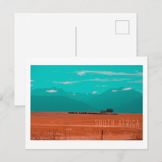 Cartão Postal Montanhas dos Campos Swartland Ver África do Sul Z (Frente/Verso)