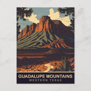 Cartão Postal Montanhas Guadalupe, Texas Ocidental, Viagens