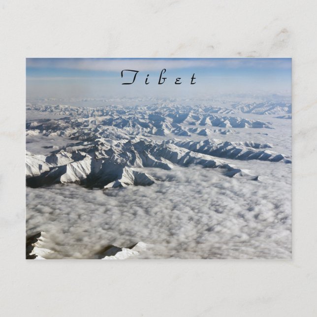 Cartão Postal Montanhas Himalaya sob nuvens - Tibete (Frente)