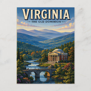 Cartão Postal Montanhas Históricas da Blue Ridge na Virgínia