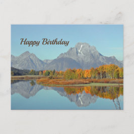 Cartão Postal Montanhas Lindas Aniversário de Outono