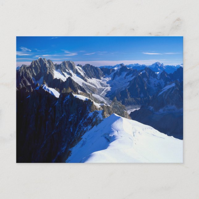 Cartão Postal Montanhas | Mont Blanc, Alpes europeus (Frente)
