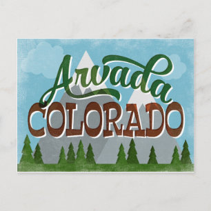 Cartão Postal Montanhas Nevadas de Arvada Colorado
