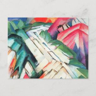 Cartão Postal Montanhas (Paisagem) de Franz Marc, Vintage Art