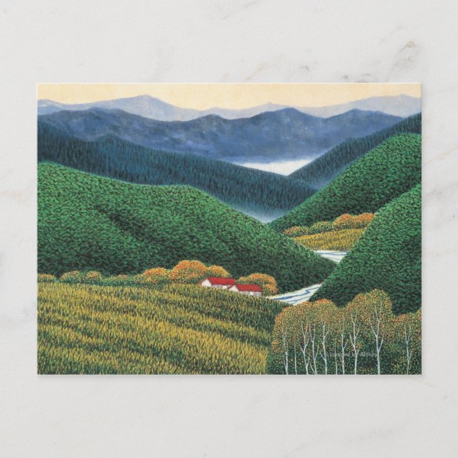 Cartão Postal Montanhas primavera (Frente)