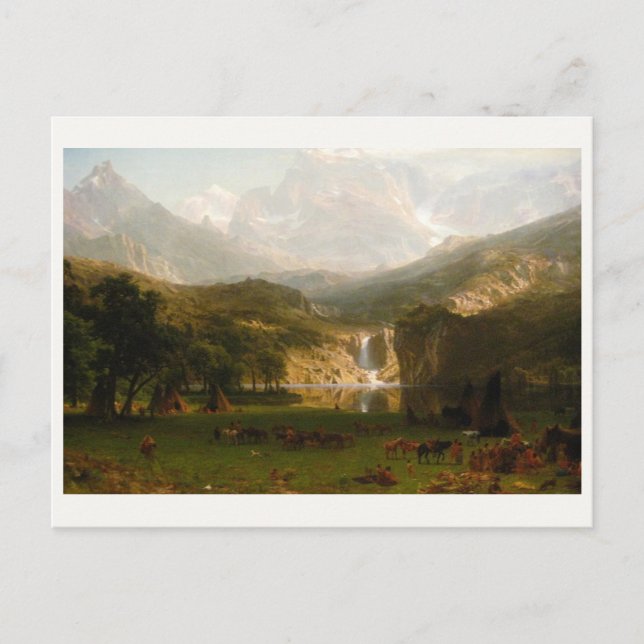 Cartão Postal Montanhas Rochosas de Albert Bierstadt, Pico Lande (Frente)