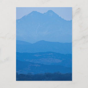 Cartão Postal Montanhas Rochosas Picos Gêmeos Camadas Azuis de