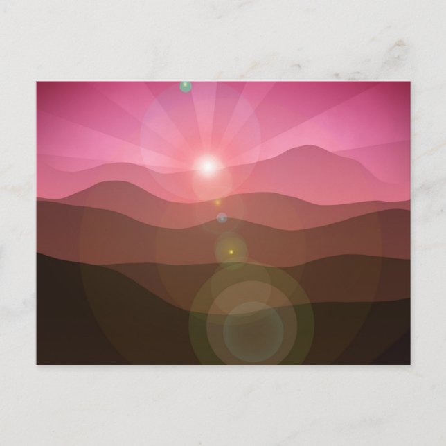 Cartão Postal Montanhas roxas (Frente)