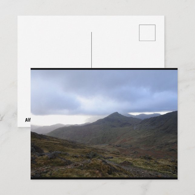 Cartão Postal Montanhas Snowdonia (Frente/Verso)