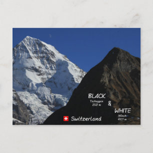 Cartão Postal Montanhas suíças, Schweizer Berge, Mönch