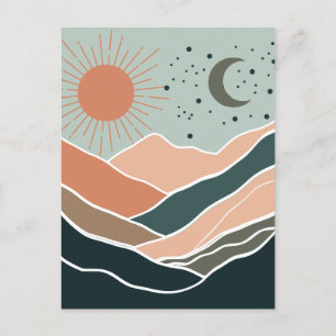 Cartão Postal Montanhas Sun e Moon