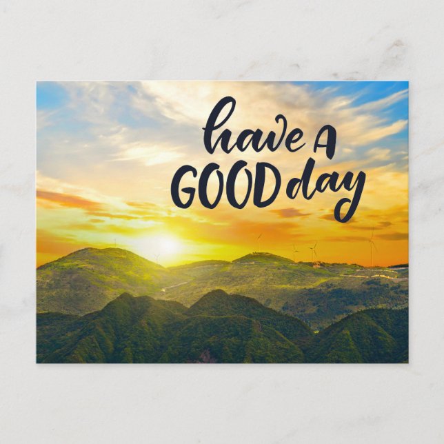 Cartão Postal Montanhas Sunset (Frente)