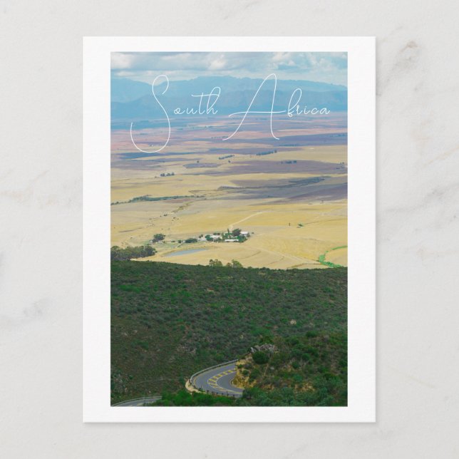 Cartão Postal Montanhas Swartland Campos Ver África do Sul ZA (Frente)