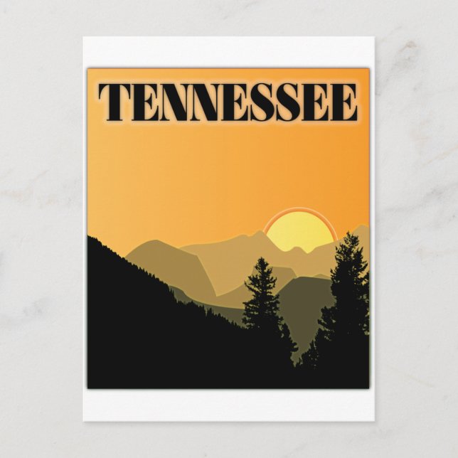 Cartão Postal Montanhas Tennessee (Frente)
