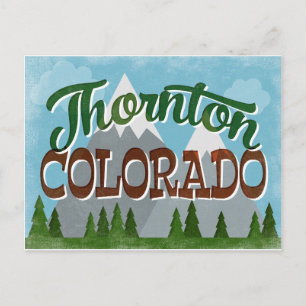 Cartão Postal Montanhas Thornton Colorado Snowy