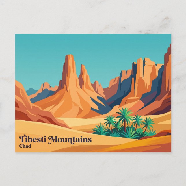 Cartão Postal Montanhas Tibesti Chade (Frente)
