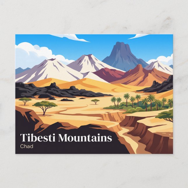 Cartão Postal Montanhas Tibesti Chade (Frente)