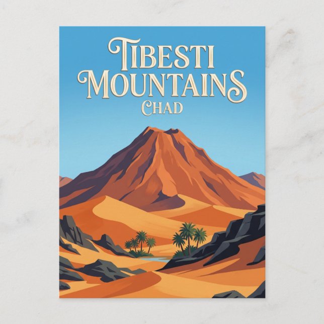 Cartão Postal Montanhas Tibesti Chade (Frente)