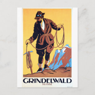 Cartão Postal Montanheira em Grindelwald, Suiça