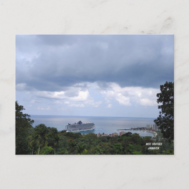 Cartão Postal Montanhtop View do MSC na Jamaica (Frente)