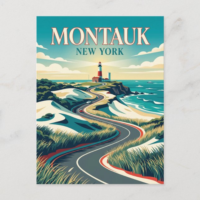 Cartão Postal Montauk EUA (Frente)