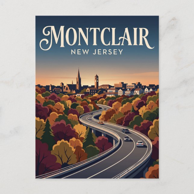 Cartão Postal Montclair Nova Jérsei (Frente)
