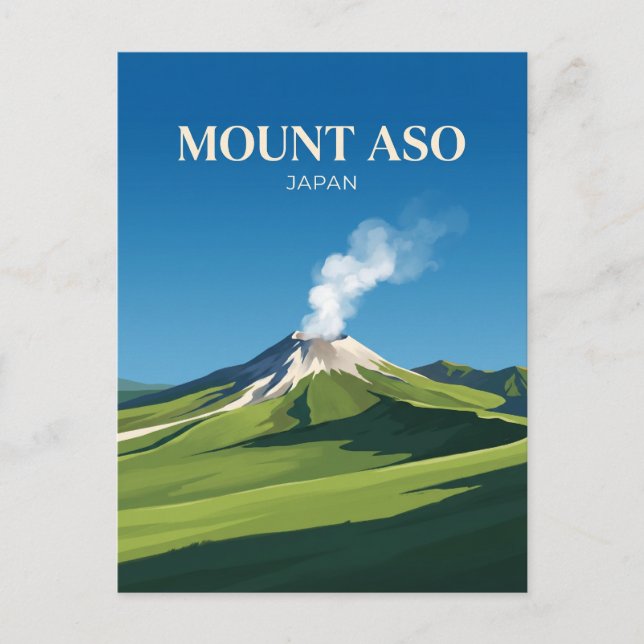 Cartão Postal Monte Aso Japão (Frente)