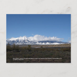 Cartão Postal Monte Blanca perto de Blanca, CO