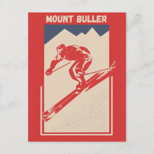 Cartão Postal Monte Buller Vitoriano Alpes Australianos Ski Reso