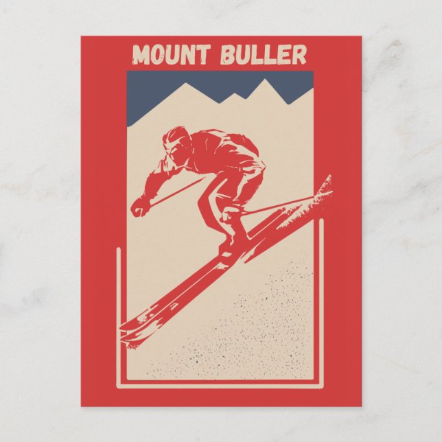 Cartão Postal Monte Buller Vitoriano Alpes Australianos Ski Reso (Frente)