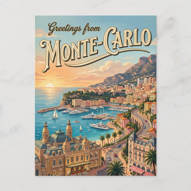 Cartão Postal Monte Carlo Mônaco (Frente)