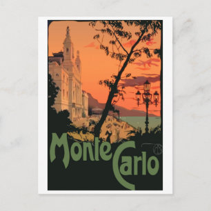 Cartão Postal Monte Carlo no pôr do sol