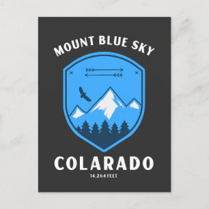 Cartão Postal Monte céu azul formalmente monte evans