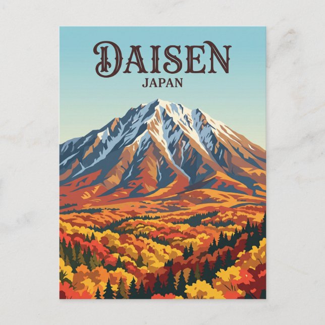 Cartão Postal Monte Daisen Japão (Frente)