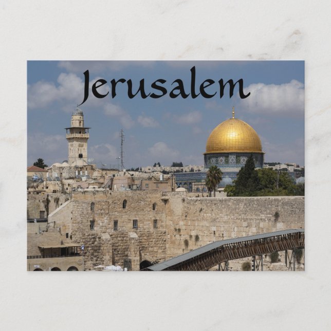 Cartão Postal Monte do Templo de Jerusalém Israel  (Frente)