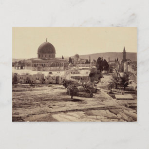 Cartão Postal Monte e Domo do Templo da Rocha em Jerusalém