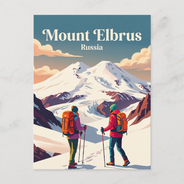 Cartão Postal Monte Elbrus Rússia (Frente)