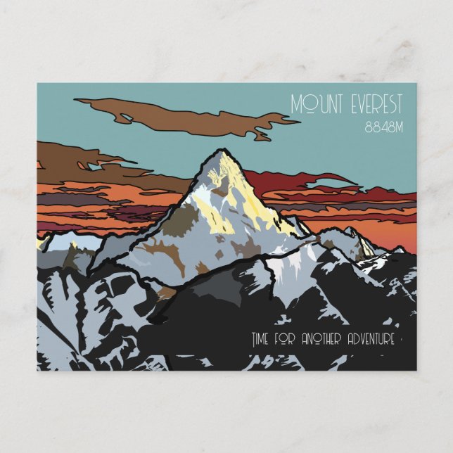 Cartão Postal Monte Everest - O espantoso topo do planeta (Frente)