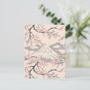 Cartão Postal Monte Fuji com Flores de Cerejeira – Japonês (2)