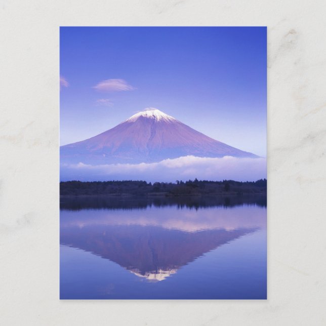 Cartão Postal Monte Fuji com Nuvem Lenticular, Lago Motosu, (Frente)