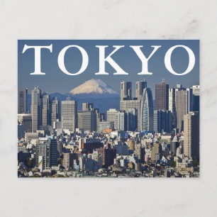 Cartão Postal Monte Fuji   Distrito de Shinjuku Skyline Tokyo Ja