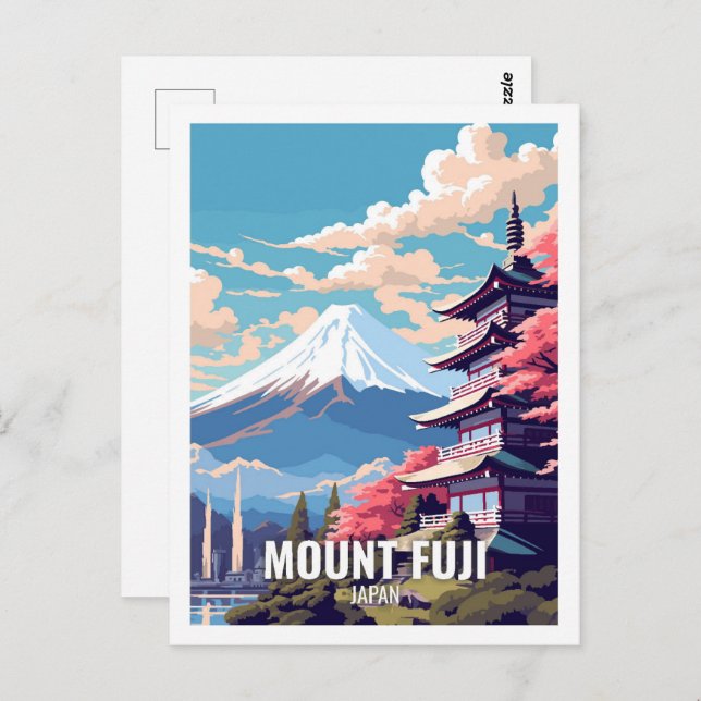 Cartão Postal Monte Fuji Japão - Lugares Viagem famosos (Frente/Verso)