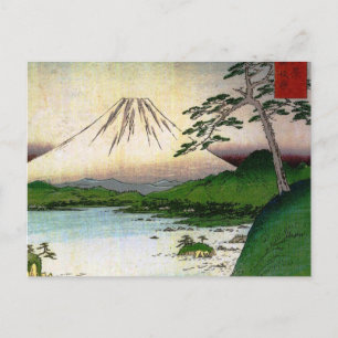 Cartão Postal Monte Fuji no Japão por volta de 1800