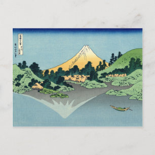 Cartão Postal Monte Fuji reflete no lago Kawaguchi, Hokusai