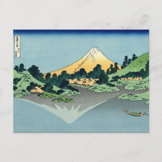 Cartão Postal Monte Fuji reflete no lago Kawaguchi (por Hokusai)